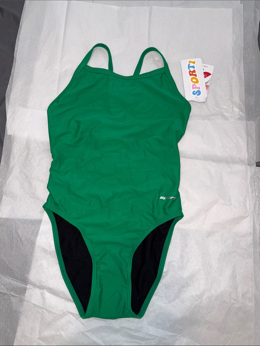 Sporti Green One-Piece Swim Suit XS